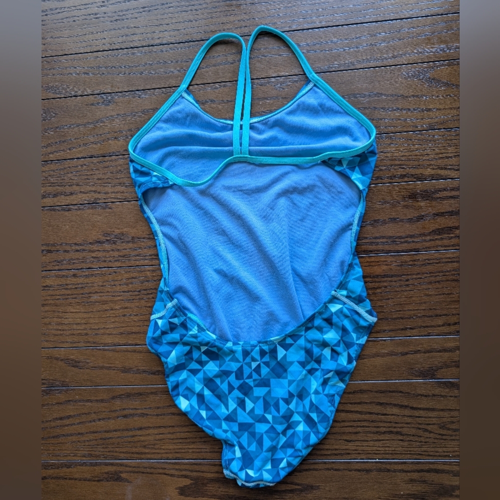 TYR Blue Geometric Swimsuit - Picture 5 of 5
